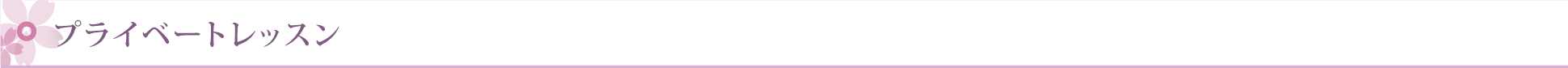 プライベートレッスン